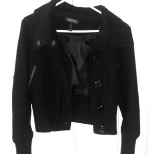 BUFFALO Black Wool Coat